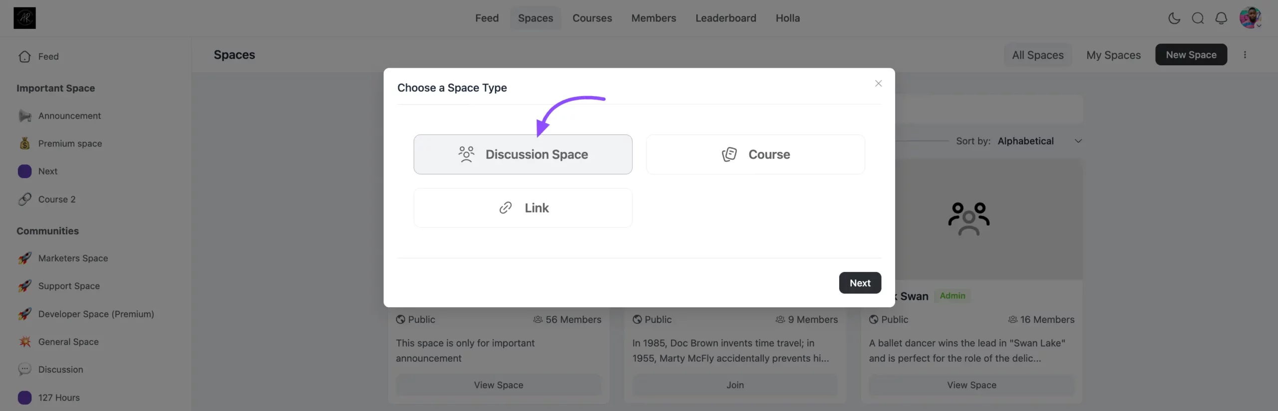 new space creation