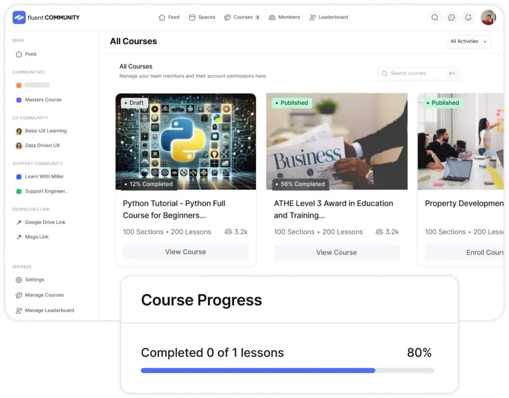 Create & Manage Your Own Courses