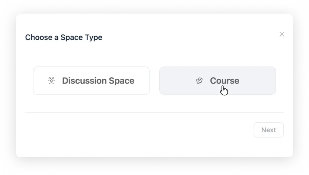 Dedicated-space for course specific groups