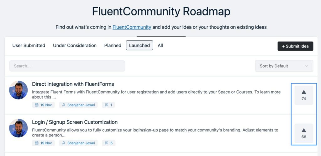 FluentCommunity roadmap