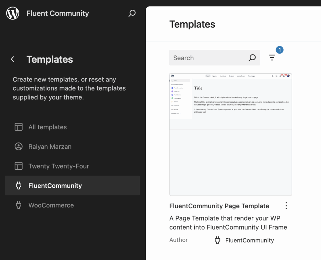 WordPress community plugin
