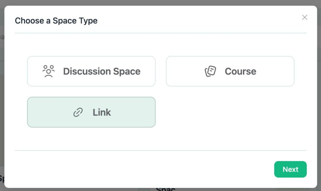 Custom link, FluentCommunity