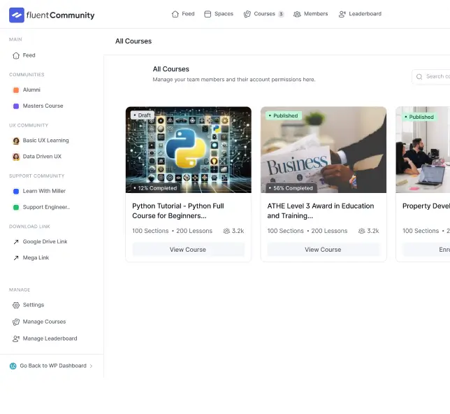 Fluentcommunity's directory feature