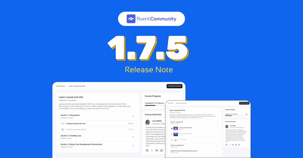 FluentCommunity 1.7.5