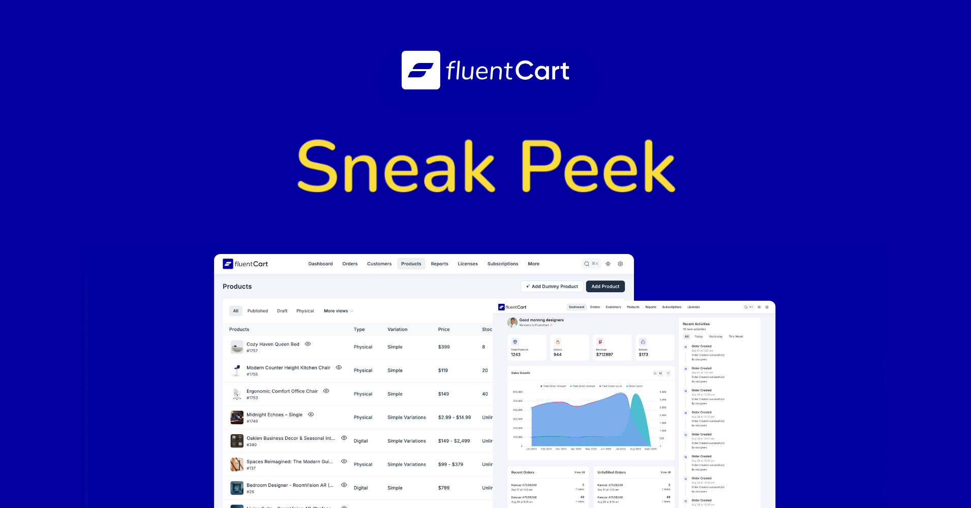 Sneak Peek of FluentCart