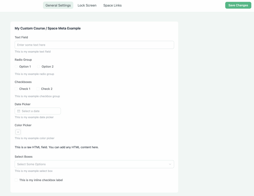 meta api, settings, fluentcommunity