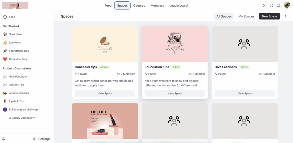 space, fluentcommunity, patreon alternative for creators