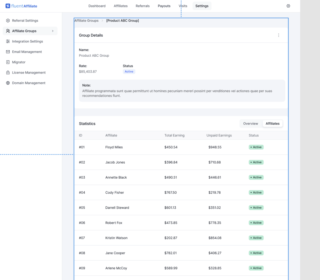 best affiliate plugin for wordpress, fluentaffiliate