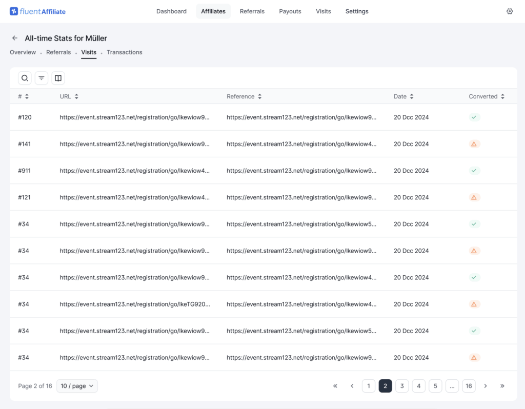 affiliate tracking, fluentaffiliate