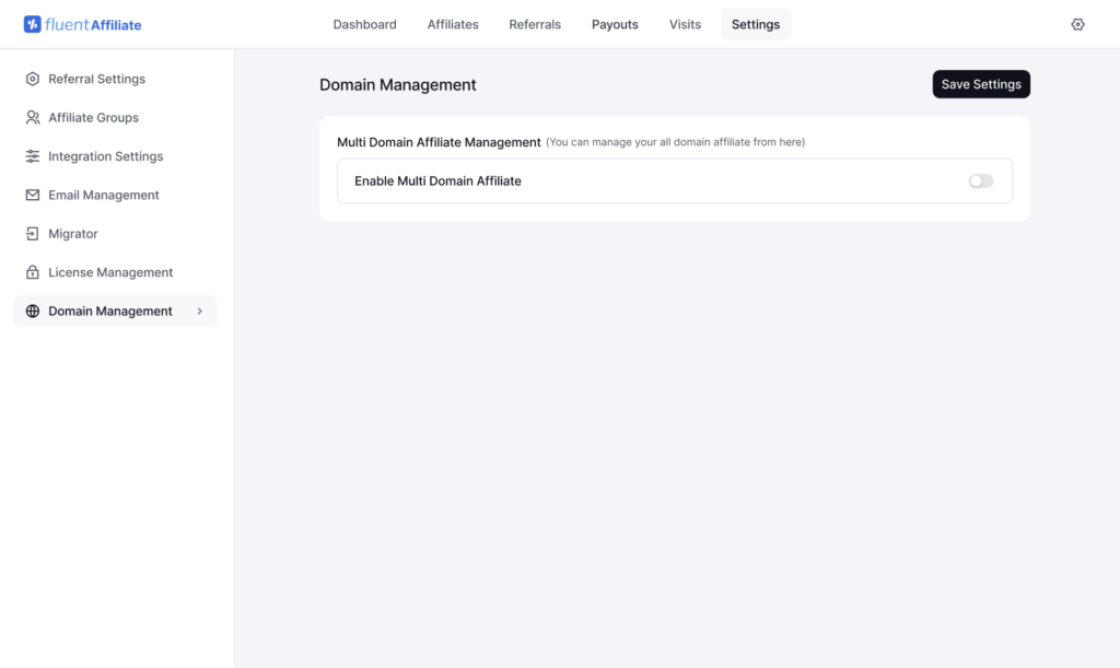 multi-domain affiliate management