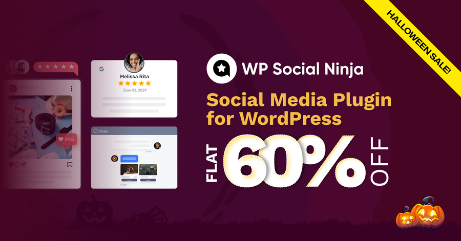 WPSocialNinja, Halloween deal, 2025