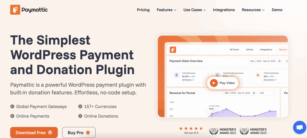 Paymattic, WordPress Payment and donation plugin