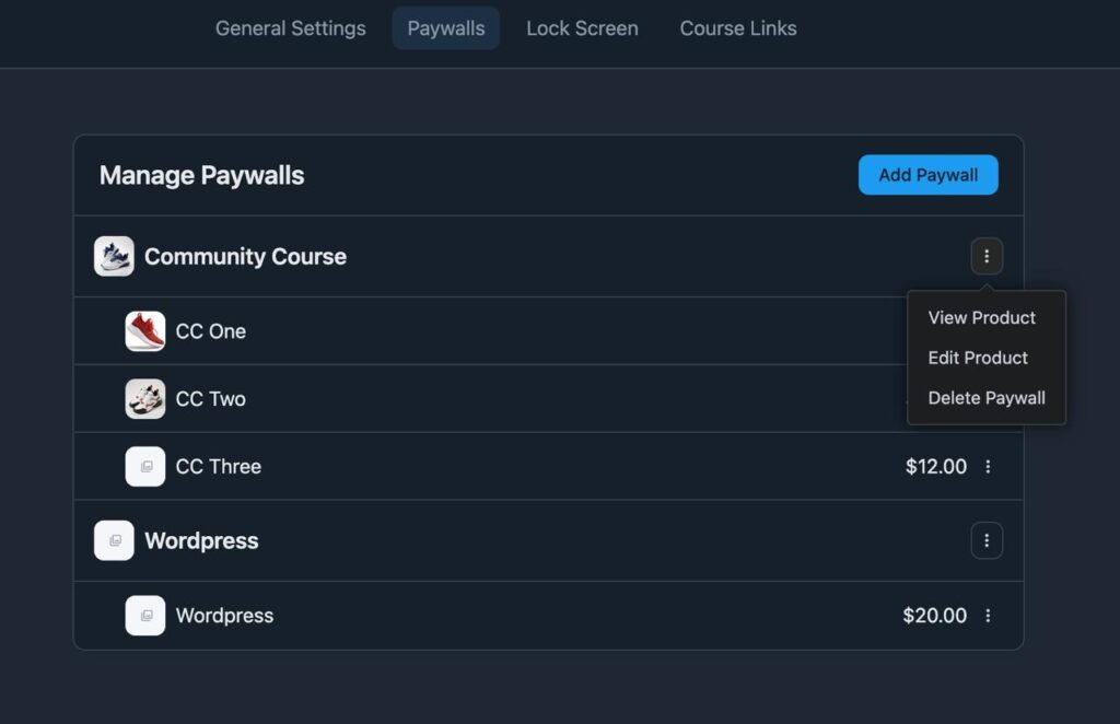 Paywall in courses and spaces