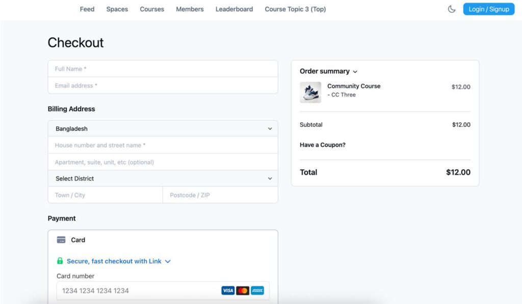 Checkout, FluentCart, WordPress