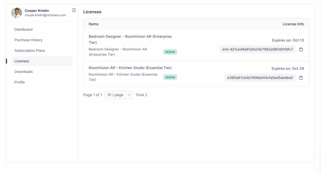 licensing and subscriptions