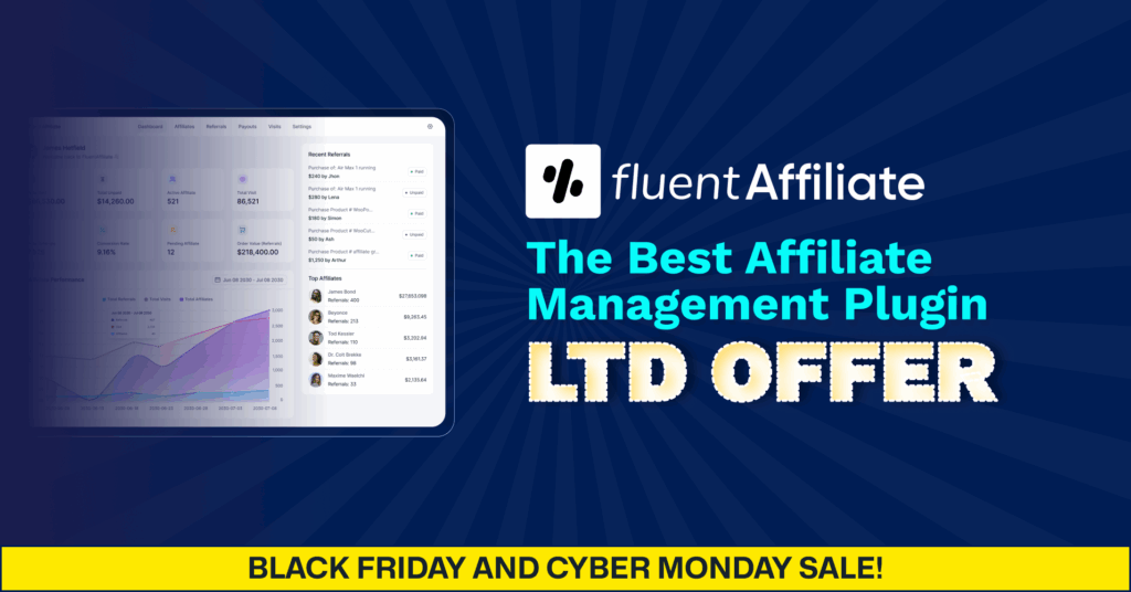 FluentAffiliate, WordPress affiliate management plugin