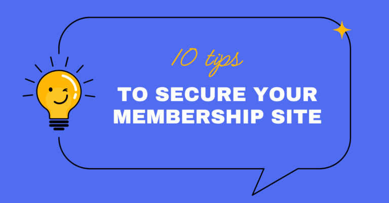 tips to secure membership site