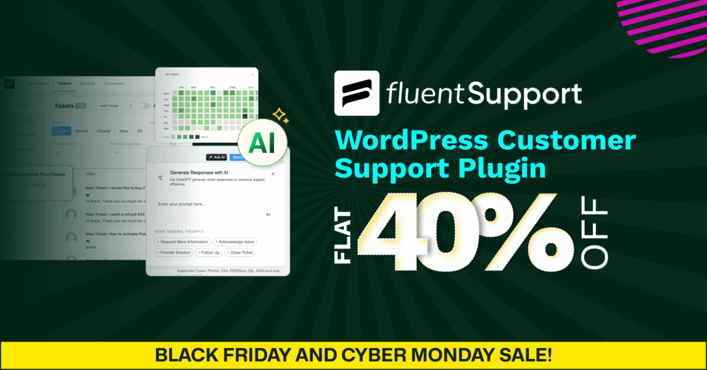 Fluent Support, Black Friday Sale