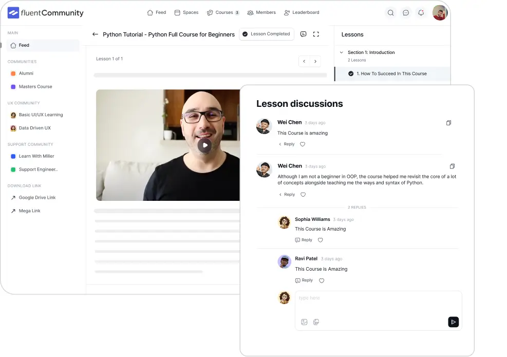 fluentcommunity lesson discussion