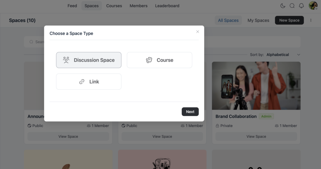 fluentcommunity, space