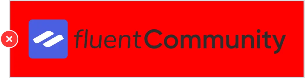 FluentCommunity Logo dont's