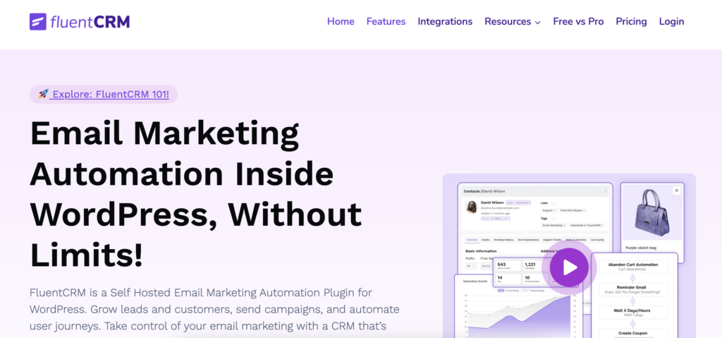 fluentcrm, wordpress