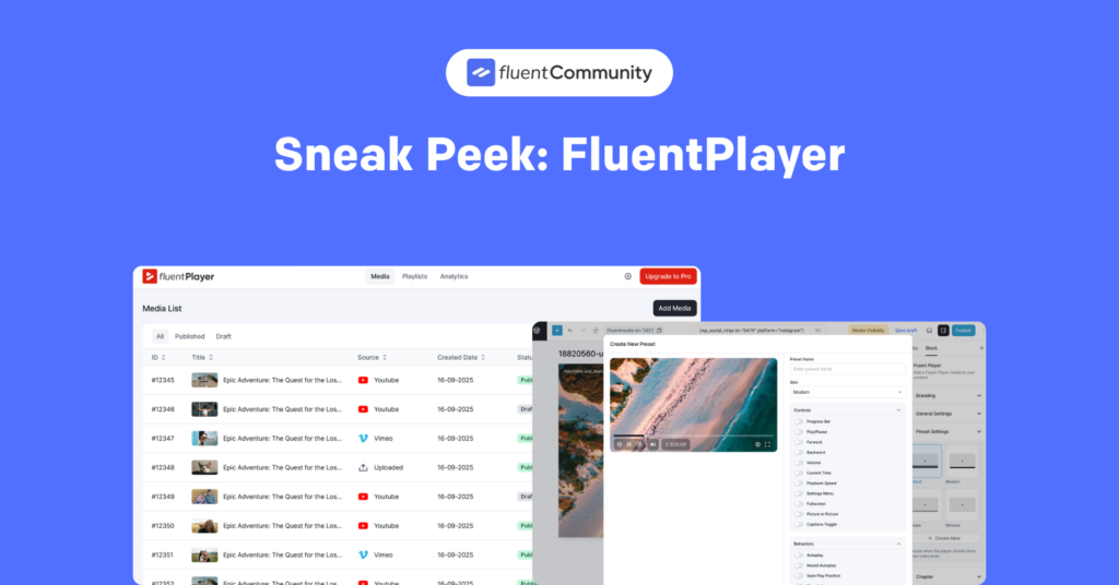 WordPress video player