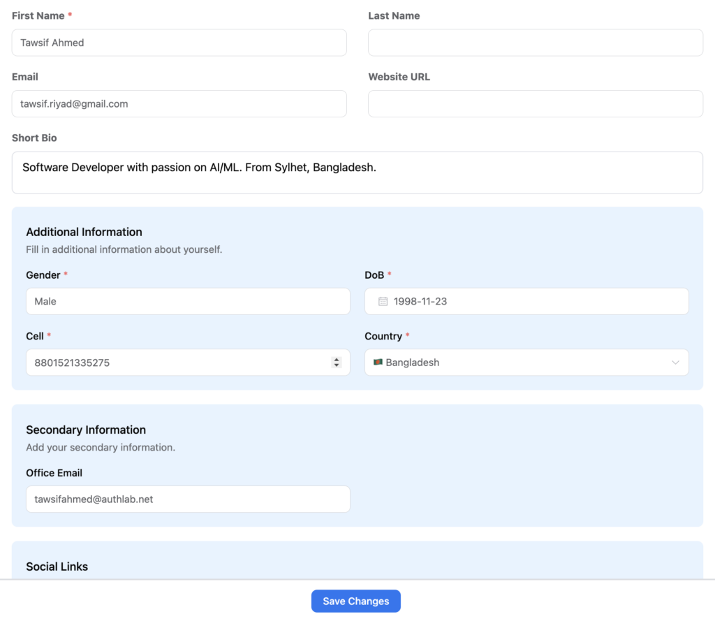 custom profile field, wordpress