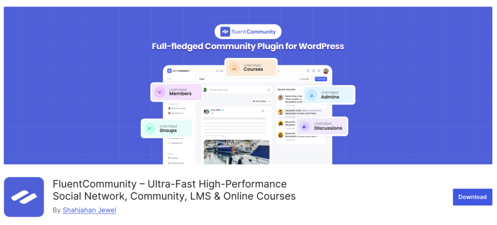 fluentcommunity, wordpress
