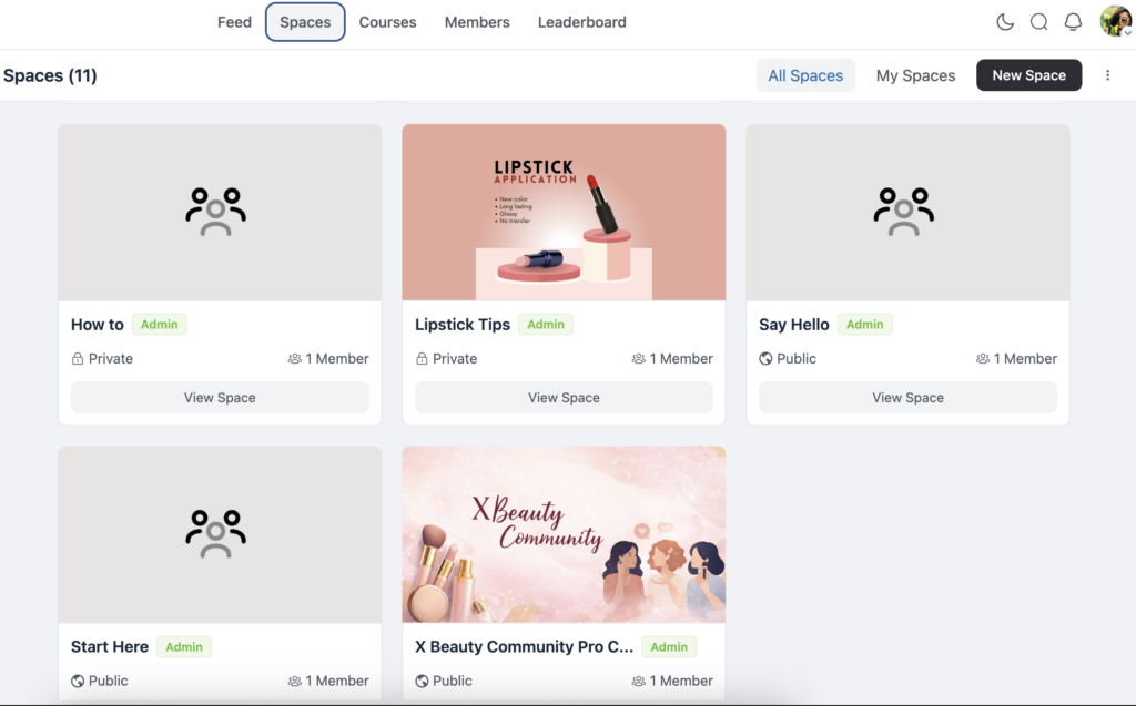 Spaces, FluentCommunity