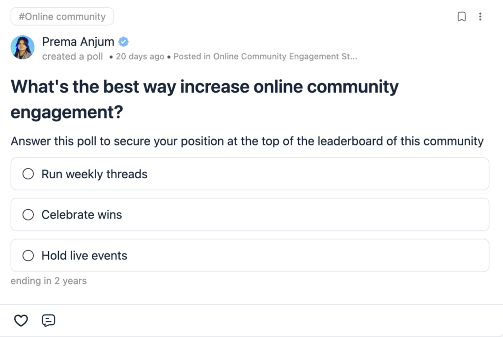 polls and surveys, fluentcommunity