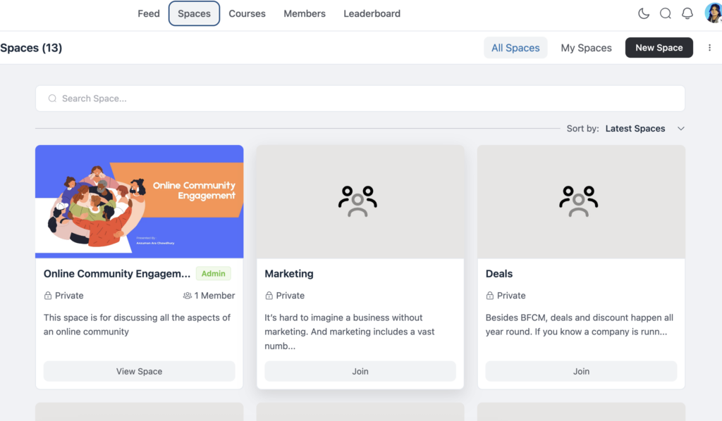 spaces, fluentcommunity