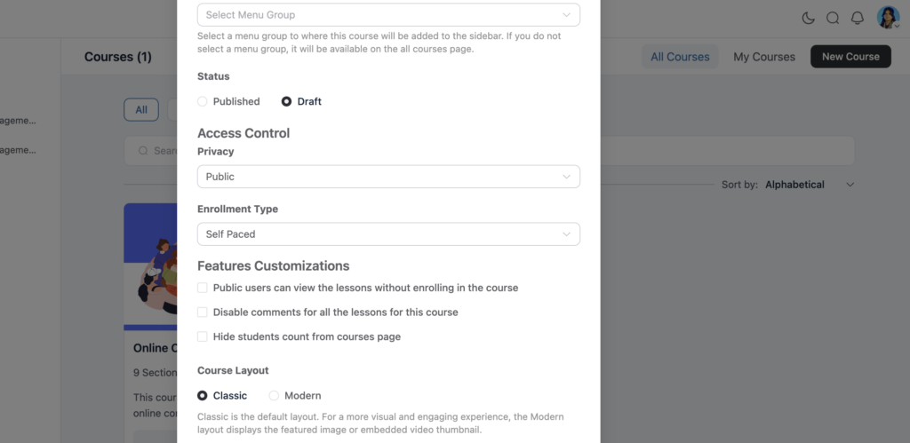 course access control, fluentcommunity, lms, switch from learndash