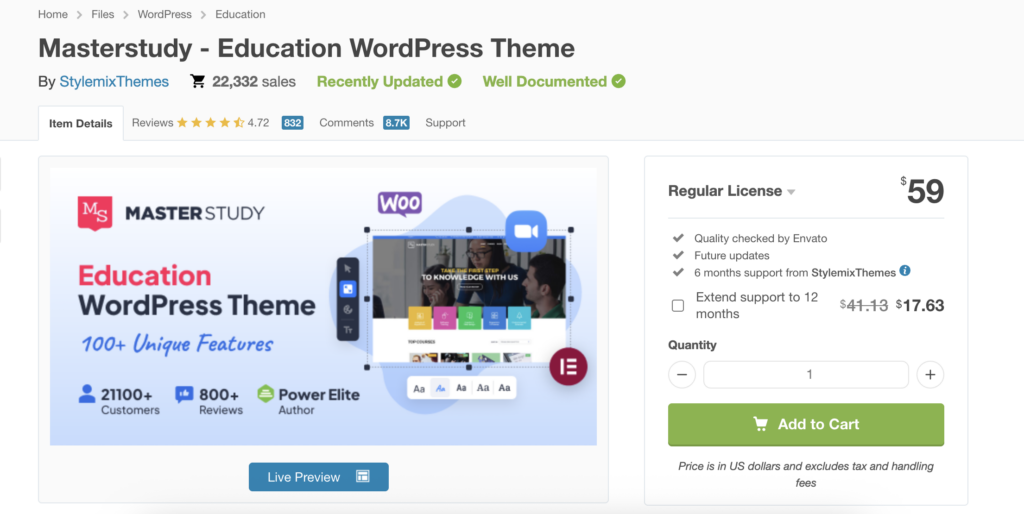 Masterstudy LMS, WordPress