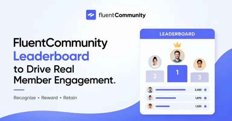 FluentCommunity leaderboard, WordPress