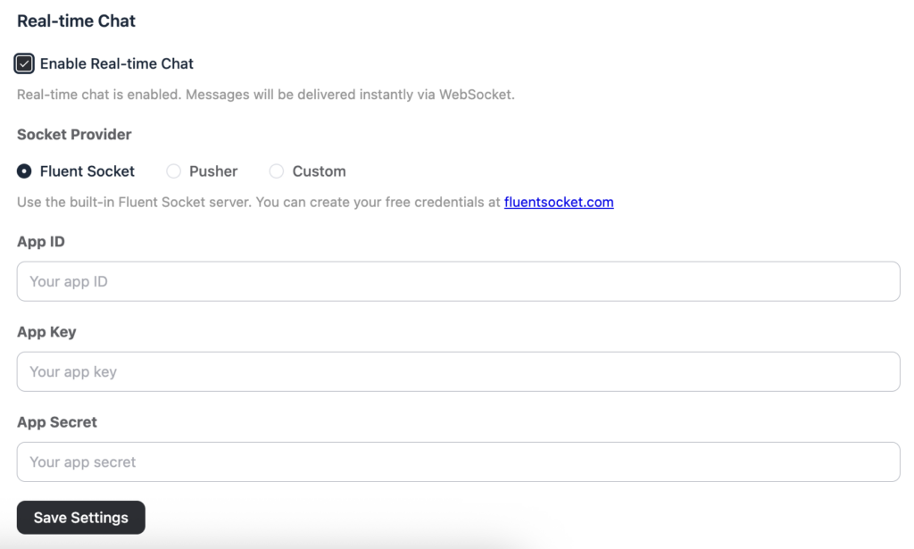 real-time chat, fluentcommunity