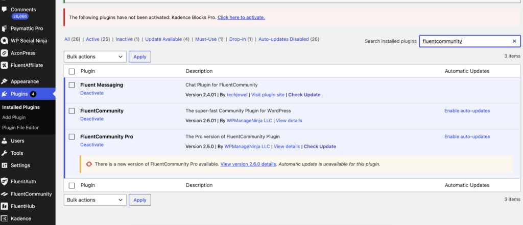 install FluentCommunity, WordPress