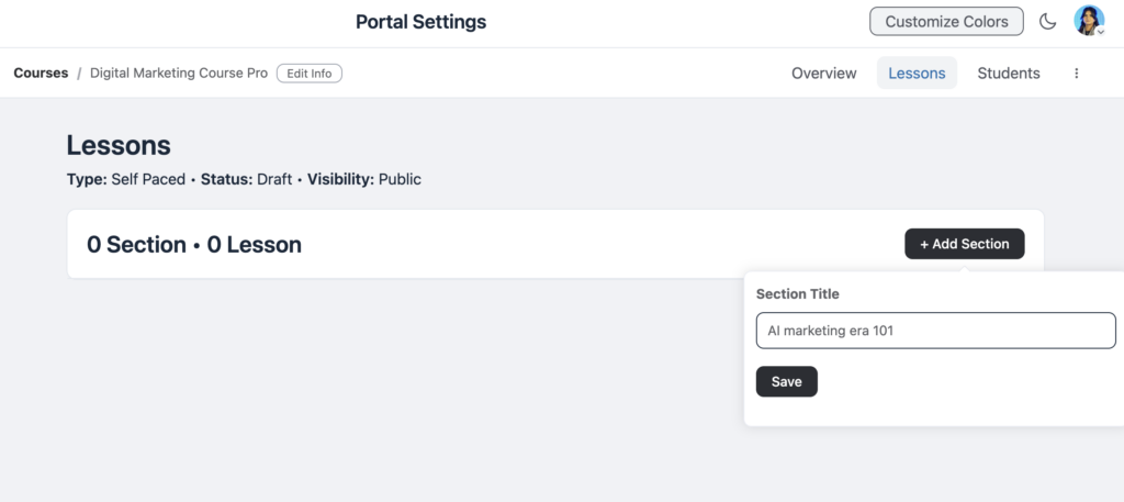 Lessons, WordPress