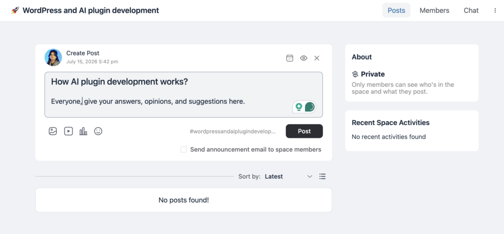 Spaces, Feed