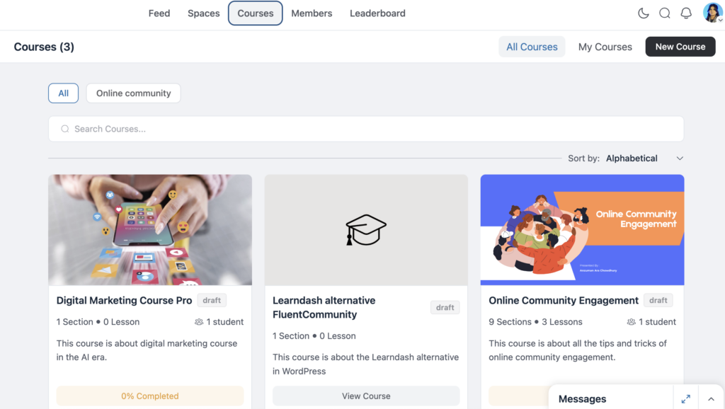 courses, features to look for in a private community platform