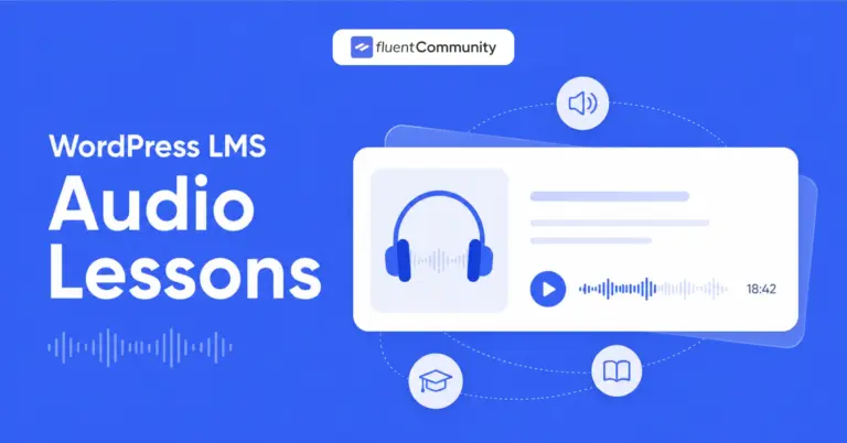 WordPress LMS audio lessons