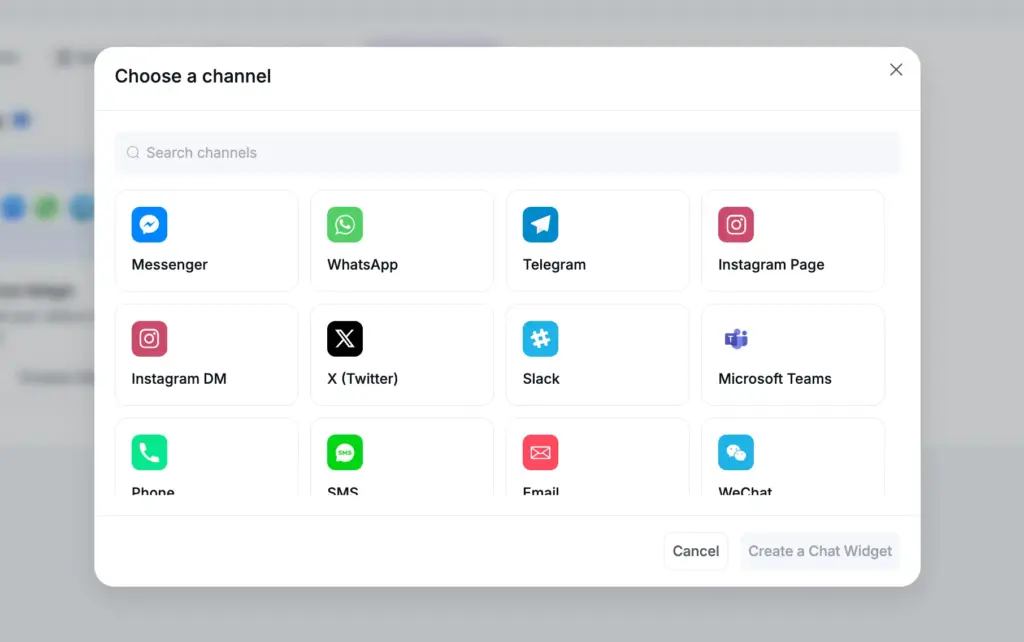 chat widget platforms of wp social ninja