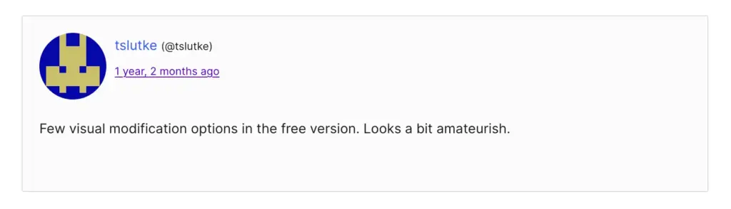 user crtiticizes the limitation of free version of wp social ninja