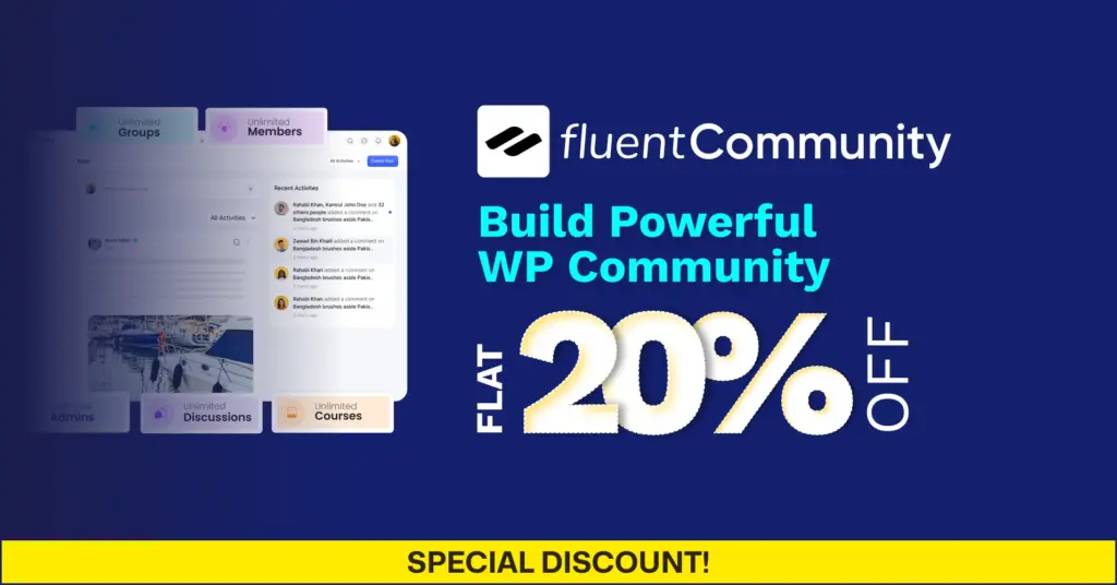 FluentCommunity special discount