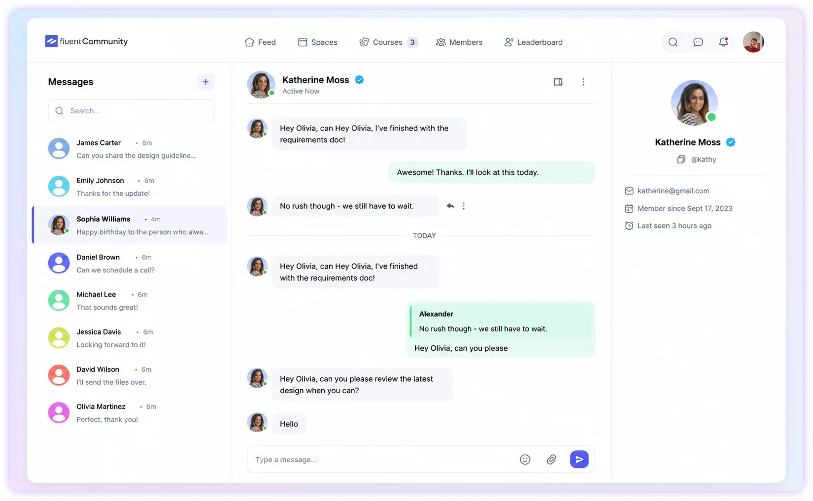 FluentCommunity Chat feature