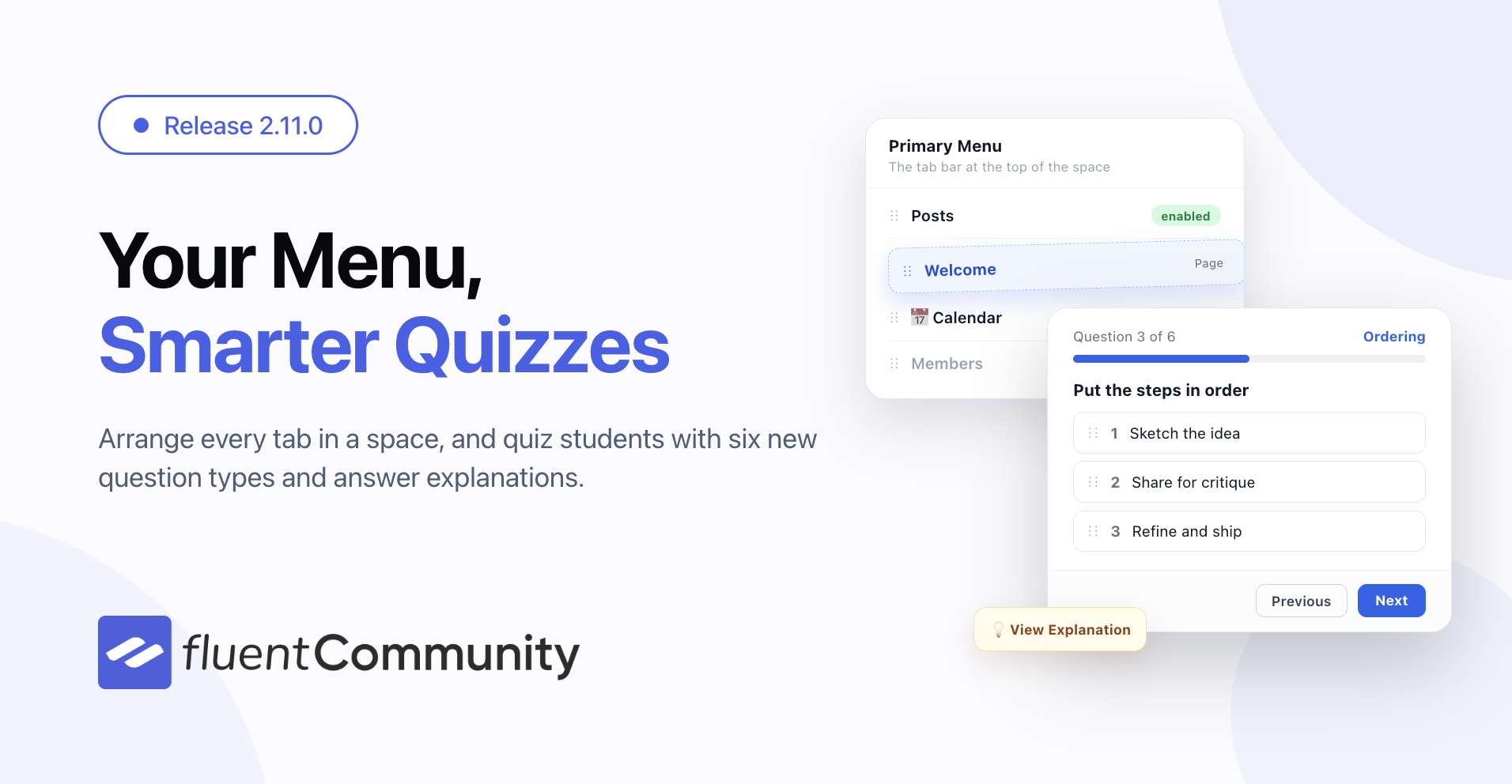 FluentCommunity 2.11.0: Introducing Custom Space Menus and a Big Step Forward for Courses