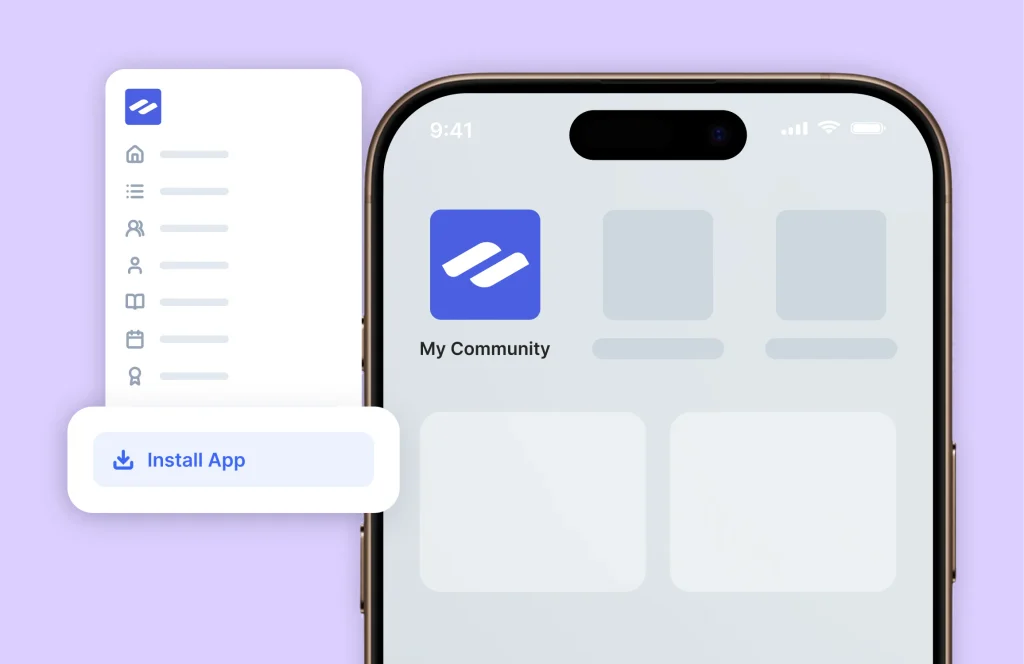 FluentCommunity community installed as an app on a phone home screen