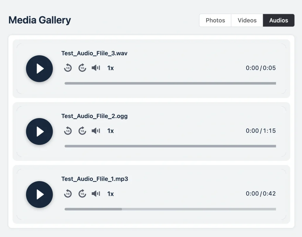 audio gallery