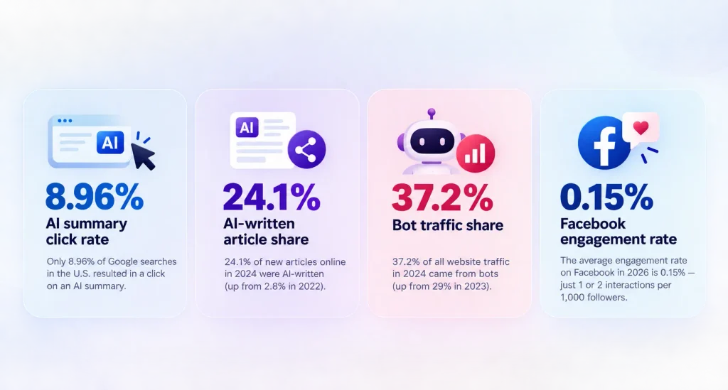 Future of online communities in ai era stat infographics